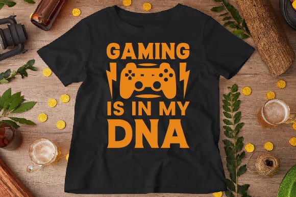 Gaming is in My DNA T-shirt Designs: Your Gateway to Customizable Merch