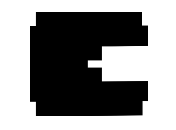 Mono Blocky Bitmap Letter C: A Pixel-Perfect Design Asset