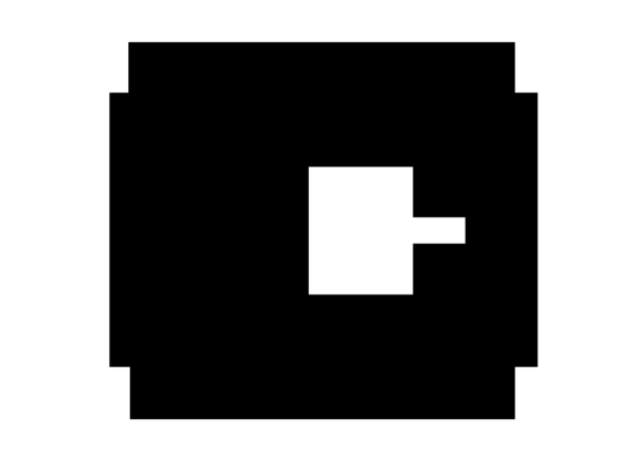 Mono Blocky Bitmap Letter D: Your Retro Design Power Tool
