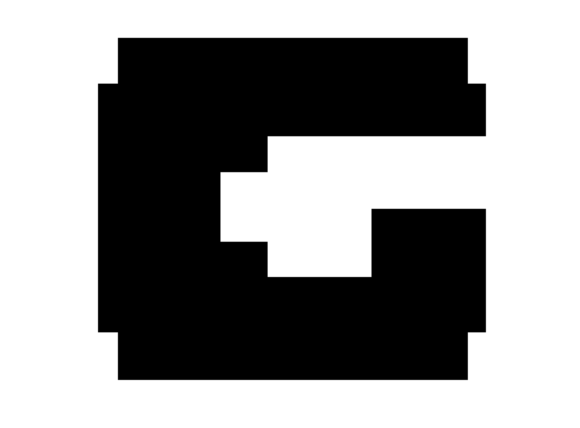 Mono Blocky Bitmap Letter G: A Pixel-Perfect Design Asset