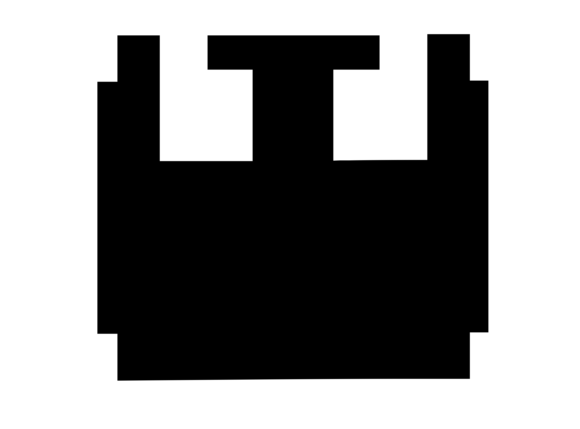 Mono Blocky Bitmap Letter W: A Pixel-Perfect Design Asset
