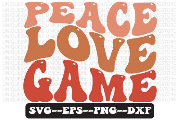 Peace Love Game Retro Wavy SVG Design: Your Ultimate Digital Crafting Toolkit