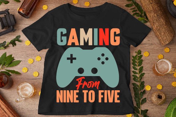 The Art of Gaming From Nine to Five T-Shirt Designs