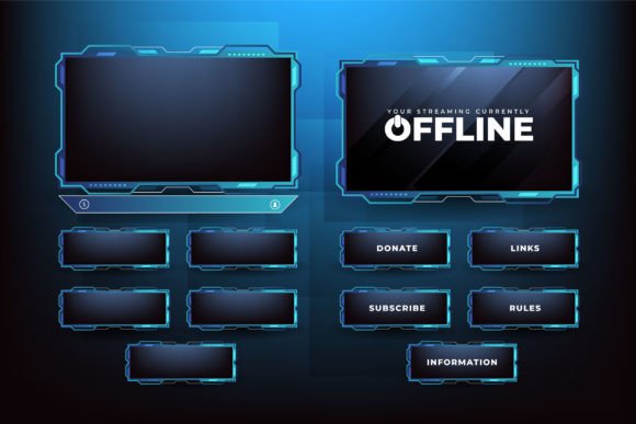 The Futuristic Gaming Screen Panel Vector: Elevating Digital Visuals