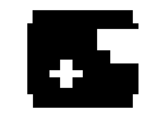 The Pixel Power of Mono Blocky Bitmap Number 6 Six