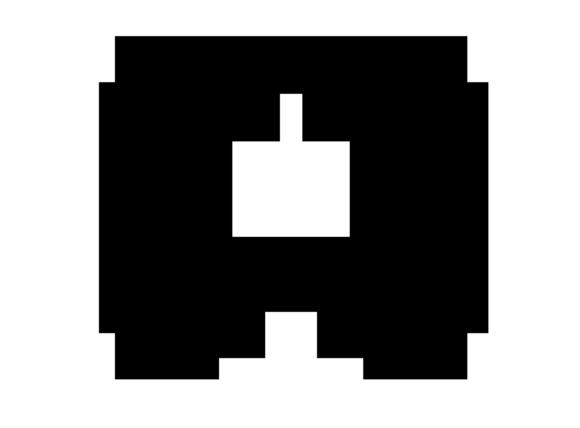 The Pixelated Charm of Mono Blocky Bitmap Letter A