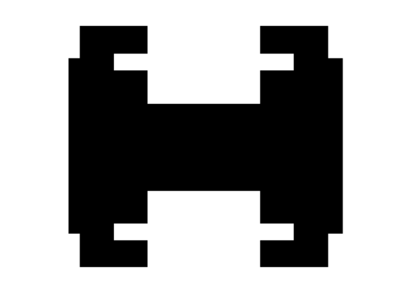 The Pixelated Power of Mono Blocky Bitmap Letter H