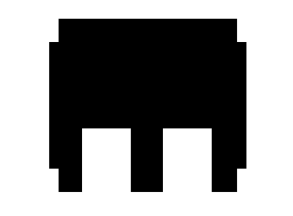 Unleash Your Creative Vision with the Mono Blocky Bitmap Letter M